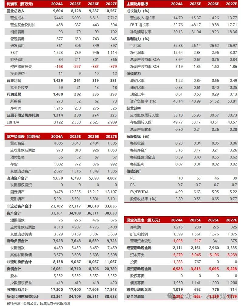 【民生能源】甘肃能化2024年年报及2025年一季报点评：业绩低于预期，煤、电业务成长可期 第2张
