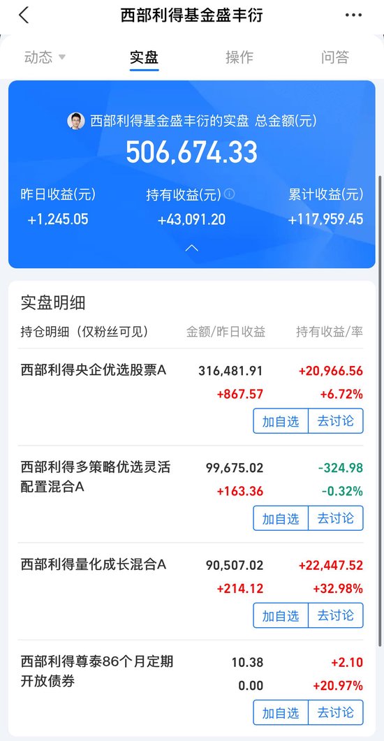 最高收益超32%！西部利得基金经理开通实盘 第1张